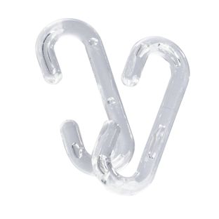 Gancio a C, 38 mm di lunghezza, plastica trasparente null