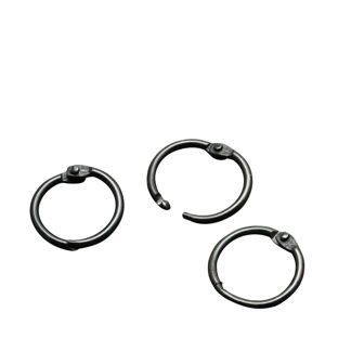 Anelli per rilegatura Metallo 14 mm - spedito aperto  | nero 