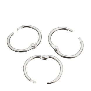 Anelli per rilegatura Metallo 14 mm - spedito aperto  | argento 