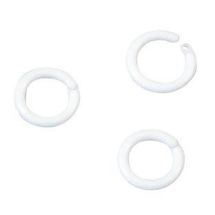 Anelli metallici 14 mm, in plastica bianca 
