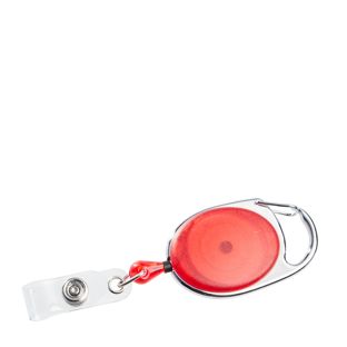 Porta badge a yoyo, rosso 