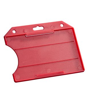 Buste porta badge in plastica rigida, aperte rosso 