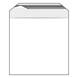 Buste con patella di chiusura, plastica PE, trasparente 220 x 220 mm
