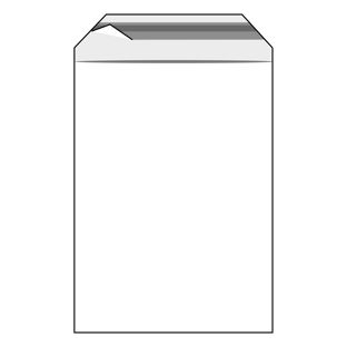 Buste con patella di chiusura, plastica PE, trasparente 350 x 450 mm  | 50 µm
