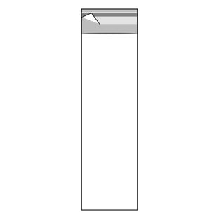 Buste con patella di chiusura, plastica OPP, trasparente 50 x 180 mm