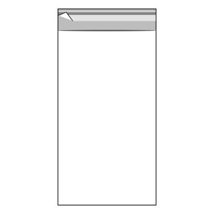 Buste con patella di chiusura, plastica OPP, trasparente 150 x 300 mm