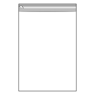 Buste con patella di chiusura, plastica OPP, trasparente 165 x 230 mm - C5 