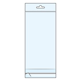 Sacchetti header, plastica OPP 30 µm 115 x 220 mm