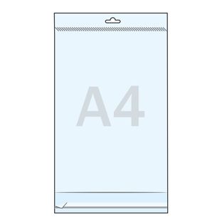 Sacchetti header, plastica OPP 30 µm 215 x 310 mm