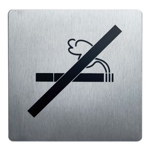 Cartello informativo, acciaio inox, 90 x 90 mm null