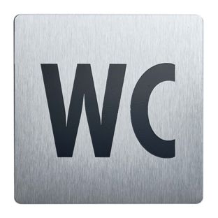 Cartello informativo, acciaio inox, 90 x 90 mm null