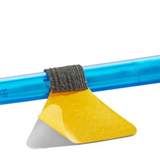Portapenna con anello elastico, autoadesivo nero 