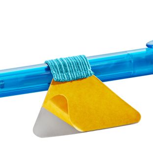 Portapenna con anello elastico, autoadesivo turchese 