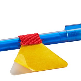 Portapenna con anello elastico, autoadesivo, per penne sottili null