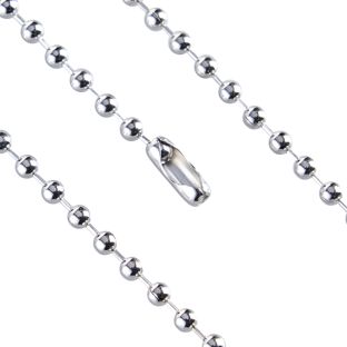 Catena a pallini con chiusura connettore 300 mm | 3.2 mm | argento  |  