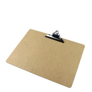 Portablocco in legno A3  | Formato orizzontale  | Classic – con clip fermafogli retrò 