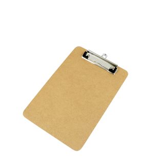 Portablocco in legno A5  | formato verticale  | Basic – con clip fermafogli in metallo  
