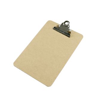 Portablocco in legno A5  | formato verticale  | Classic – con clip fermafogli retrò 