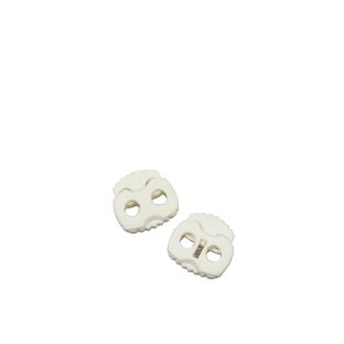 Blocca corda, bianco, con 2 fori 