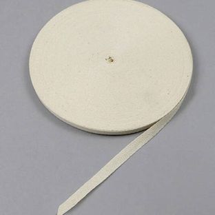 Nastro di twill, cotone 10 mm | bianco grezzo  | 50 m