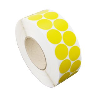 Bollini adesivi in tessuto, giallo 