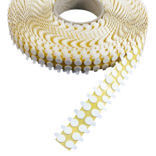 Bollini biadesivi in schiuma, 1 mm di spessore, forte/forte 10 mm | 1.000 STK