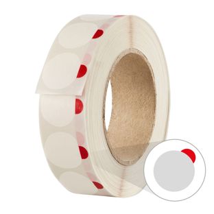 Bollini adesivi, , ø = 28 mm, linguetta di  presa, debole (rotolo con 1.250 unità) 
