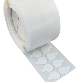 Bollini a strappo, trasparente, asola + uncino 20 mm