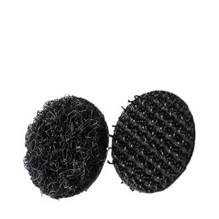 Bollini a strappo su foglio, set di asola e uncino 13 mm | nero  | Set - nastro maschio + nastro femmina  | 140 paio