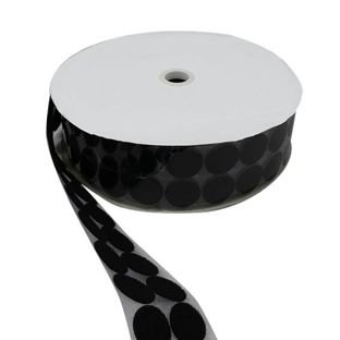Bollini a strappo in bobina, asola (femmina)  | 33 mm | nero 