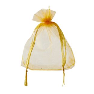 Sacchetti di organza con chiusura a nastro in raso null | 75 x 100 mm