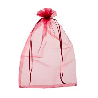 Sacchetti di organza con chiusura a nastro in raso null | 200 x 300 mm