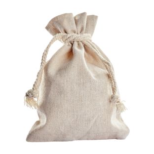 Sacchetti aspetto lino, lato stretto aperto, colore naturale, confezione da 10 unità, 130 x 180 mm 