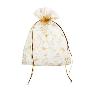 Sacchetti di organza con motivo natalizio 150 x 200 mm | Natale