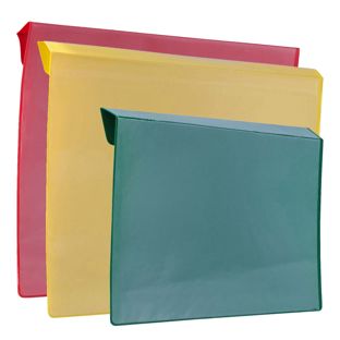 Tasche di contrassegno per paretali per pallet, con piega per agganciare A4  | blu 