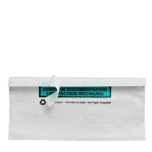 Buste per bolle di consegna, carta, bianco 1/3 A4
