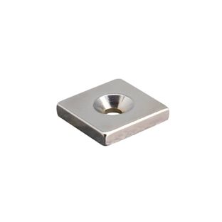 Cuboide magnetico al neodimio con foro svasato da avvitare 