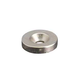 Disco magnetico al neodimio con foro svasato da avvitare 