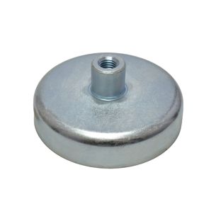 Magneti in ferrite con base con boccola filettata 