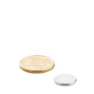 Disco magnetico al neodimio 12 mm x 1,5 mm   | N35, assiale (parallelo all'altezza) 