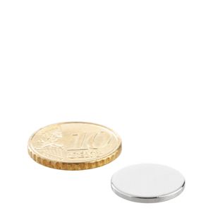 Disco magnetico al neodimio 15 mm x 1,5 mm   | N35, assiale (parallelo all'altezza) 