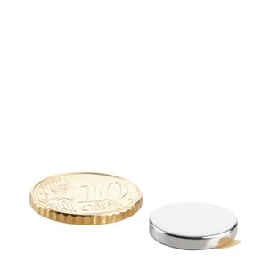 Disco magnetico al neodimio, autoadesivo 15 mm x 2,5 mm  | argento  | 3M 468 