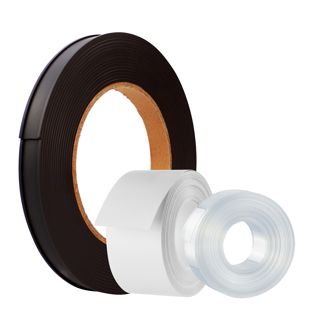 Supporto per etichette, profilo a C, magnetico, su rotolo 25 mm | 10 m | null