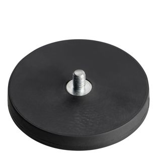 Magneti gommati con filettatura nero  | 43 mm | M4x6 mm 