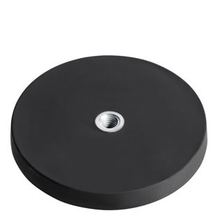 Magneti gommati con filettatura interna nero  | 66 mm