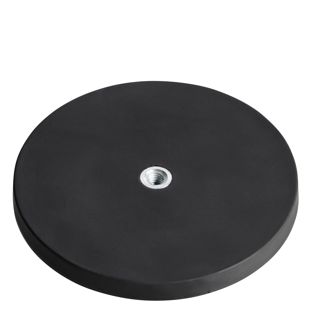 Magneti gommati con filettatura interna nero  | 88 mm