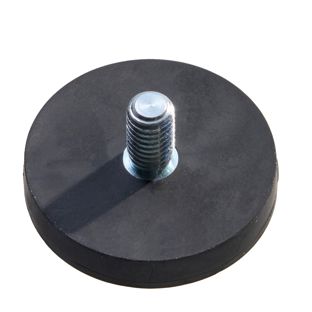 Magneti gommati con filettatura nero  | 31 mm | M6x11 mm 