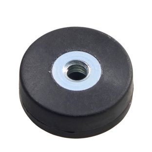 Magneti gommati con filettatura interna nero  | 18 mm
