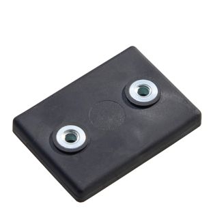 Magneti gommati, rettangolari, con filettatura interna   | M4x4,5 mm  | nero  | 13 kg