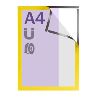 Cornice magnetica A4, autoadesiva giallo
  | completamente autoadesiva 